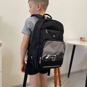 Рюкзак школьный Grizzly Черный-Серый RB-355-1/2: отзыв пользователя ДетМир