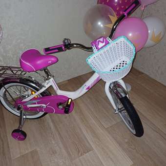 Велосипед детский NOVATRACK Ancona 16 белый с розовым: отзыв пользователя Детский Мир