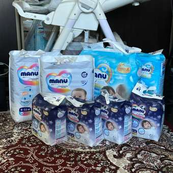 Подгузники MANU ночные M (6-11 кг) 19 шт.: отзыв пользователя ДетМир