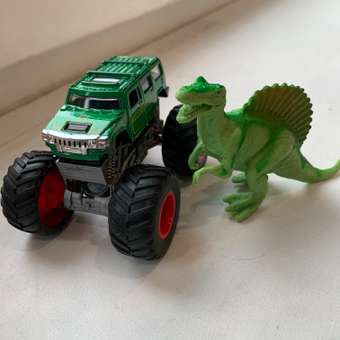 Машинка металлическая Пламенный мотор Монстр трак и фигурка динозавра: отзыв пользователя Детский Мир
