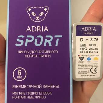 Контактные линзы ADRIA Sport 6 линз R 8.6 -3.75: отзыв пользователя Детский Мир