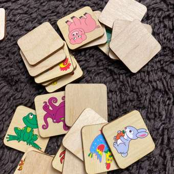 Лото деревянное Alatoys Животный мир развивающее с карточками: отзыв пользователя Детский Мир