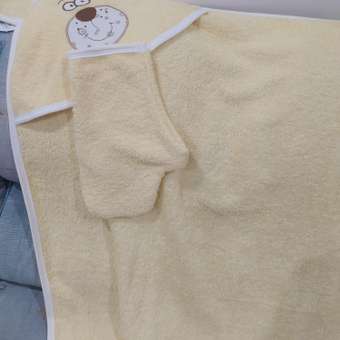 Полотенце Осьминожка с уголком махровое с вышивкой Мишка: отзыв пользователя Детский Мир