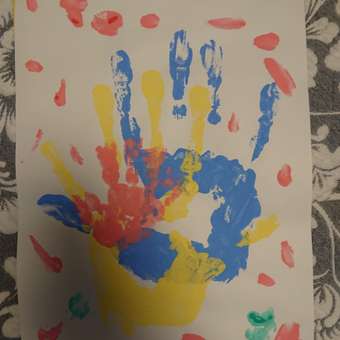 Пальчиковые краски ROXY-KIDS для малышей 6 цветов по 60 мл + обучающая брошюра: отзыв пользователя Детский Мир