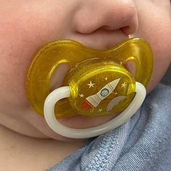 Пустышка Canpol Babies Space круглая латексная 6-18 месяцев Желтая: отзыв пользователя Детский Мир