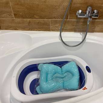 Ванночка детская RIKI TIKI Adeline голубая складная с термочувствительной пробкой: отзыв пользователя Детский Мир
