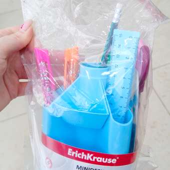 Набор настольный ErichKrause Mini Desk Pastel вращающийся голубой: отзыв пользователя Детский Мир