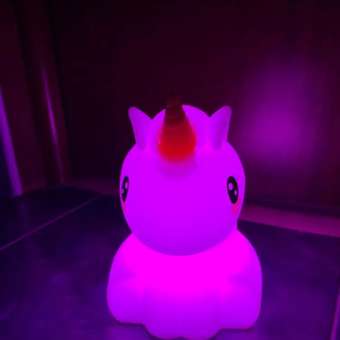 Ночник детский силиконовый Zeimas светильник Единорог с пультом 9 цветов: отзыв пользователя Детский Мир