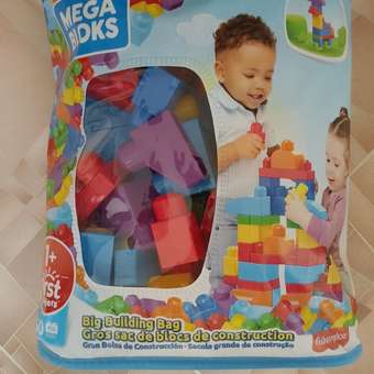 Конструктор Mega Bloks First Builders 60деталей Голубой DCH55: отзыв пользователя Детский Мир