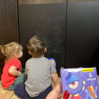 Доска-панель для мела Brauberg на стену самоклеящаяся в рулоне Черная 90х200 см: отзыв пользователя Детский Мир