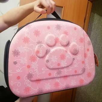 Складная сумка-переноска Пижон с отдельным входом материал EVA 43.5 х 28 х 33 см розовая: отзыв пользователя. Зоомагазин Зоозавр