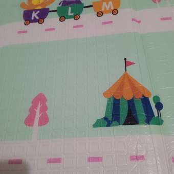 Развивающий коврик детский Mamagoods для ползания складной игровой 150х200 см Дороги и жираф: отзыв пользователя Детский Мир