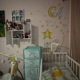 Комод Babyton на колесах 3 ящика Зеленый: отзыв пользователя Детский Мир