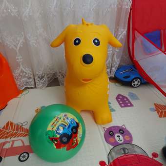 Прыгун надувной LAKO SPORT Желтая собака Гаф в комплекте с насосом: отзыв пользователя Детский Мир