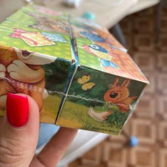 Кубики картонные развивающие IQ-ZABIAKA Зверята 6 шт: отзыв пользователя Детский Мир