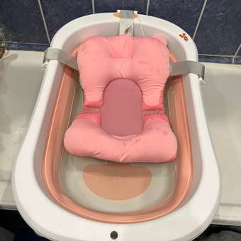 Ванночка детская RIKI TIKI Adeline розовая складная с термочувствительной пробкой: отзыв пользователя Детский Мир