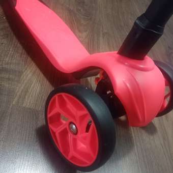 Самокат трехколесный Alfa Mini Buggy Boom с корзинкой и подстаканником красный флюр: отзыв пользователя Детский Мир