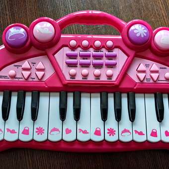 Синтезатор BONDIBON 24 клавиши со световыми эффектами розового цвета: отзыв пользователя Детский Мир