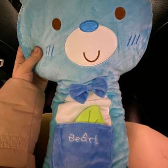 Подушка для путешествий Territory игрушка на ремень безопасности Мишка с листочком: отзыв пользователя Детский Мир