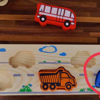 Рамка-Вкладыш Томик Транспорт 5 деталей 362 деревянная развивающая игрушка: отзыв пользователя Детский Мир