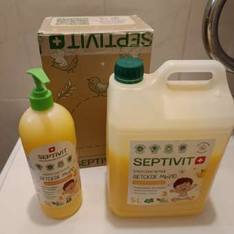 Детское жидкое мыло SEPTIVIT Premium Ромашка 5л: отзыв пользователя Детский Мир