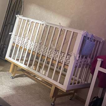 Детская кроватка MOWbaby прямоугольная, продольный маятник (белый): отзыв пользователя Детский Мир