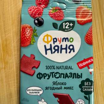 Кусочки фруктовые ФрутоНяня яблоко-клубника-малина-черная смородина 20г ...