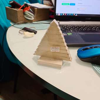 Детская пирамидка POMPOSHKI «Ёлочка» деревянная материал: берёза: отзыв пользователя Детский Мир