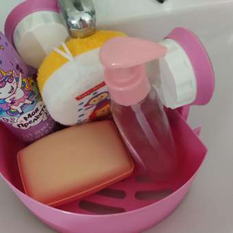 Полочка для ванной Keyprods угловая розовая: отзыв пользователя Детский Мир