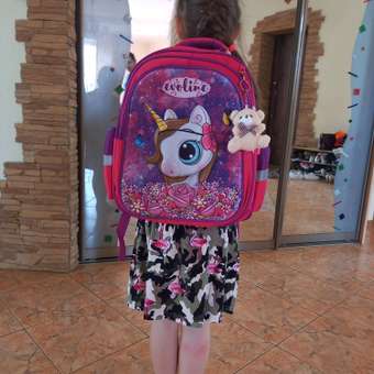 Рюкзак школьный Evoline Единорог розовый S700-girl-1 с анатомической спинкой: отзыв пользователя Детский Мир