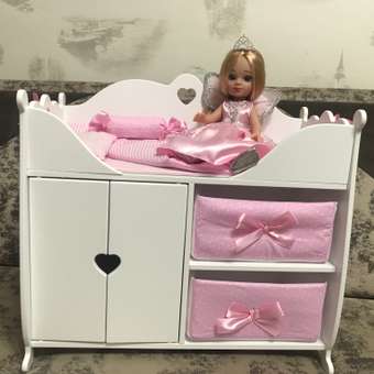 Мебель для кукол Мега Тойс шкаф кроватка пеленальный столик 45см: отзыв пользователя Детский Мир