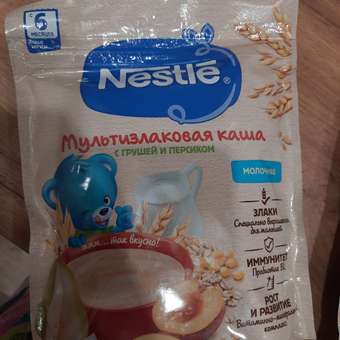 Каша молочная Nestle мультизлаковая груша-персик 220г с 6месяцев: отзыв пользователя Детский Мир