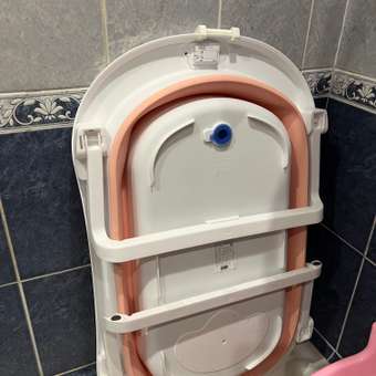 Ванночка детская RIKI TIKI Adeline розовая складная с термочувствительной пробкой: отзыв пользователя Детский Мир