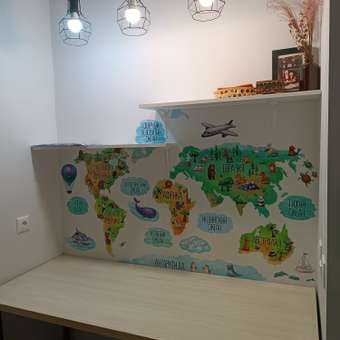 Наклейка интерьерная Woozzee Материки и океаны: отзыв пользователя Детский Мир