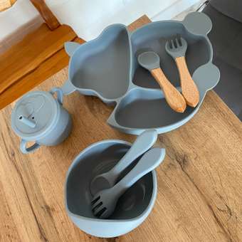 Набор детской посуды PlayKid серый: отзыв пользователя Детский Мир