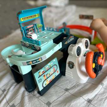 Парковка SHARKTOYS трек с рулем электроподъемник с лифтом, с пусковой установкой, многоуровневый: отзыв пользователя Детский Мир