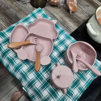 Набор детской посуды PlayKid пастельно-розовый: отзыв пользователя Детский Мир