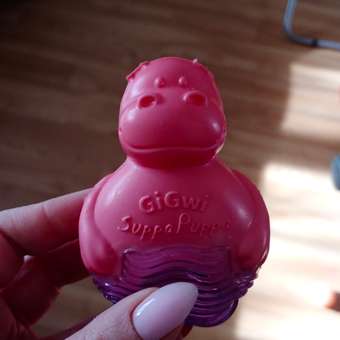 Игрушка для собак GiGwi Бегемотик с пищалкой Розовый 75425: отзыв пользователя. Зоомагазин Зоозавр