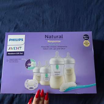 Набор Philips Avent Natural Response Бутылочки соски и щетки с 0месяцев SCD657/11: отзыв пользователя ДетМир