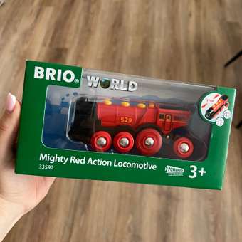 Железная дорога деревянная BRIO Локомотив поезд красный автоматический: отзыв пользователя Детский Мир