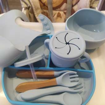 Набор детской посуды PlayKid голубой: отзыв пользователя Детский Мир