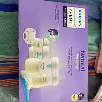 Набор Philips Avent Natural Response Бутылочки соски и щетки с 0месяцев SCD657/11: отзыв пользователя Детский Мир