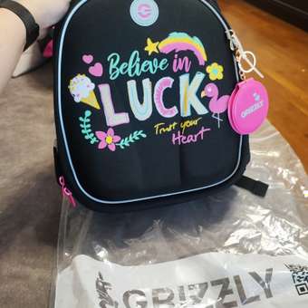 Рюкзак школьный Grizzly Черный RAz-386-4/1: отзыв пользователя Детский Мир