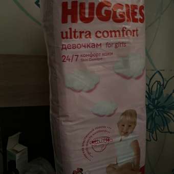 Подгузники Huggies Ultra Comfort для девочек 5 12-22кг 56шт: отзыв пользователя ДетМир