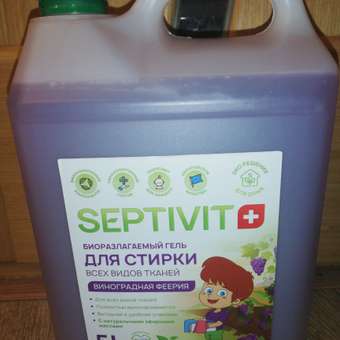 Гель для стирки SEPTIVIT Виноградная Феерия 5л: отзыв пользователя Детский Мир
