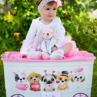Ящик для игрушек elfplast Kids Box на колесах белый-розовый: отзыв пользователя Детский Мир