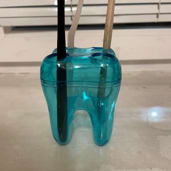 Органайзер для щёток Rabizy зуб прозрачный зеленый: отзыв пользователя Детский Мир