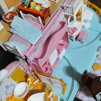 Кукольный домик с мебелью Позитив 72 детали пластиковый игрушечный набор: отзыв пользователя Детский Мир