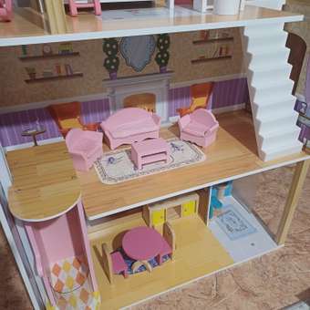 Кукольный домик Lisa Doll деревянный 3 этажа с мебелью 17 предметов: отзыв пользователя Детский Мир