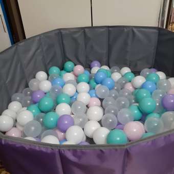 Сухой бассейн Пазитифчик складной фиолетовый 100х30 см: отзыв пользователя Детский Мир